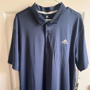 Adidas Solid Polo Shirt - UPF 50, Short Sleeve (For Men) - NAVY (XL)